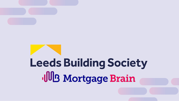 Blue banner with Leeds Building Society and Mortgage Brain logos