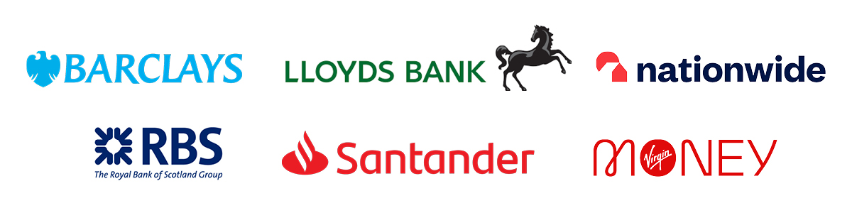 Logos of six lenders that own Mortgage Brain