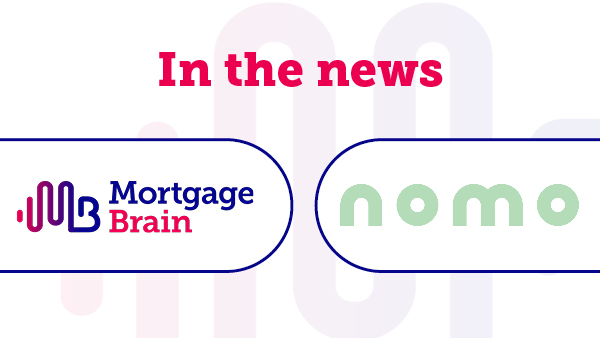 Carousel banner representative partnership and showing Mortgage Brain and Nomo logos