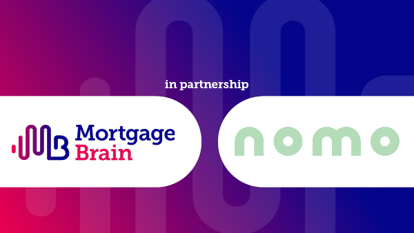 Banner representative partnership and showing Mortgage Brain and Nomo logos