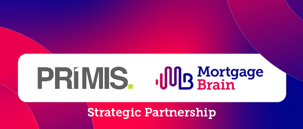 News banner | PRIMIS and Mortgage Brain logos showing strategic partnership