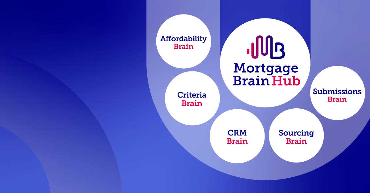 Homepage | Mortgage Brain Hub logo with sourcing, criteria, CRM, affordability and submissions