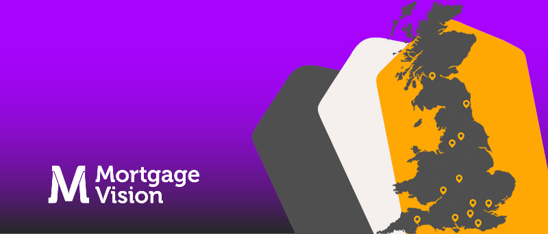 News | Mortgage Vision banner with logo and UK map over purple to black gradient