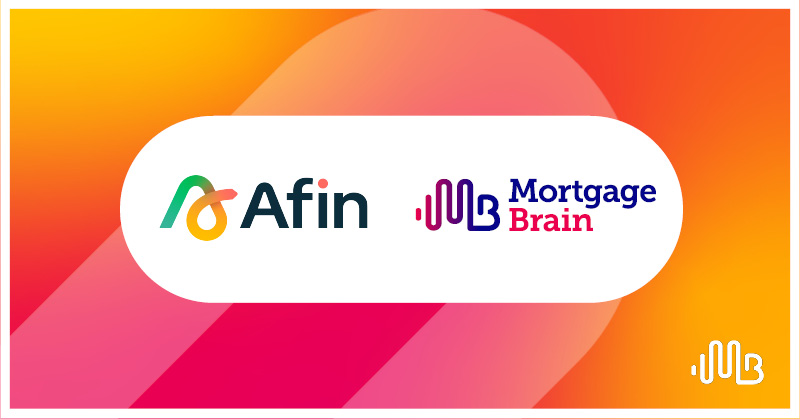 News | Afin coloured logo over white background against Marigold and Red gradient