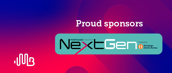 Blog | Mortgage Brain blue and red gradient with NextGen logo overlaid