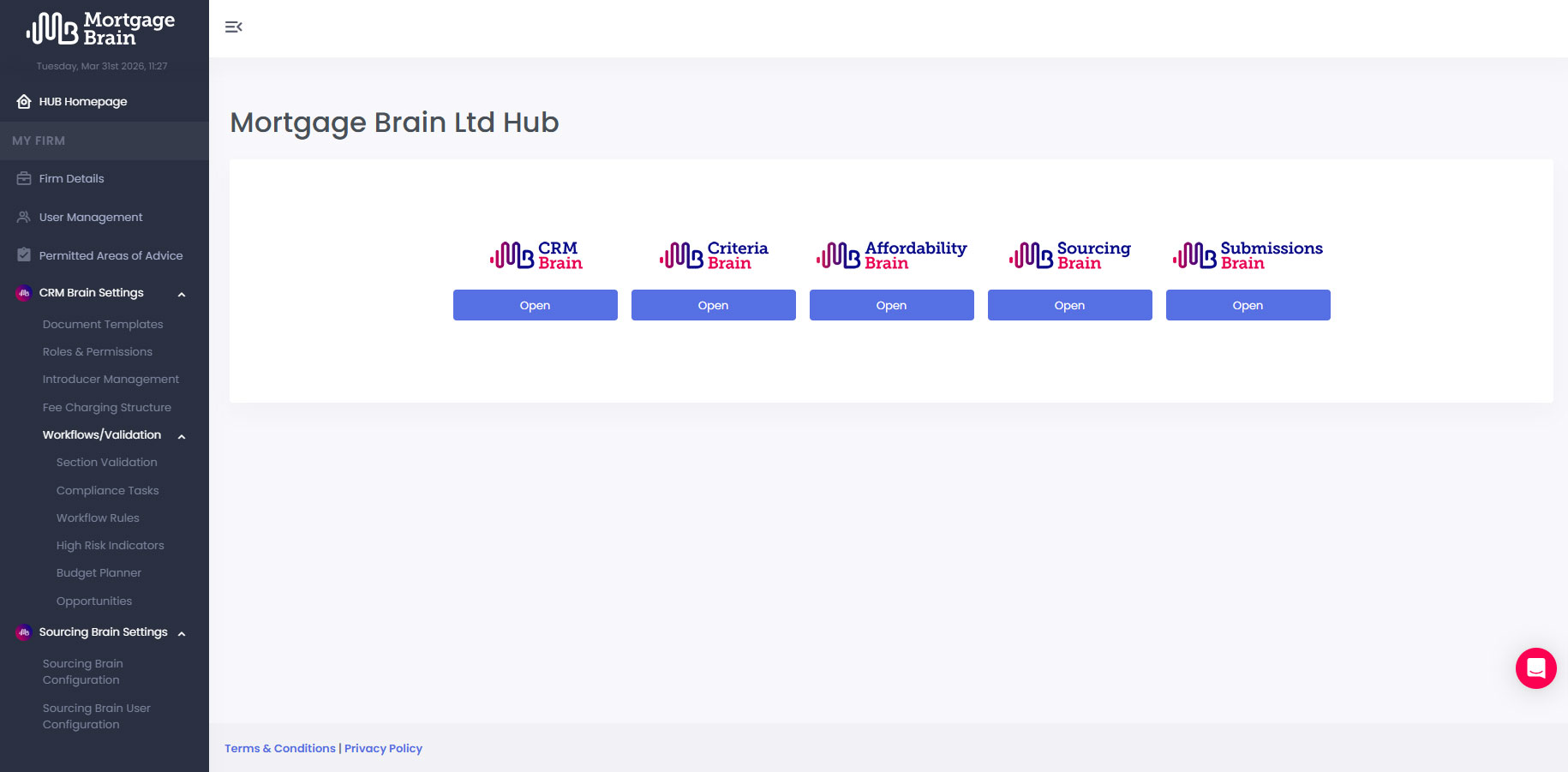 Product | Hub | Screenshot of Hub Dashboard