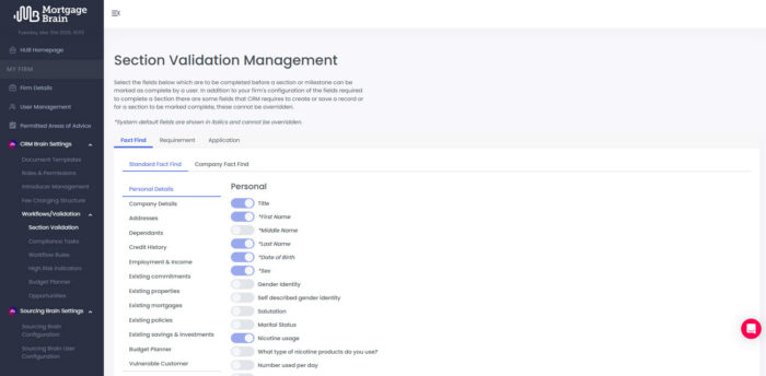 Product | Hub | Screenshot of Areas of Advice