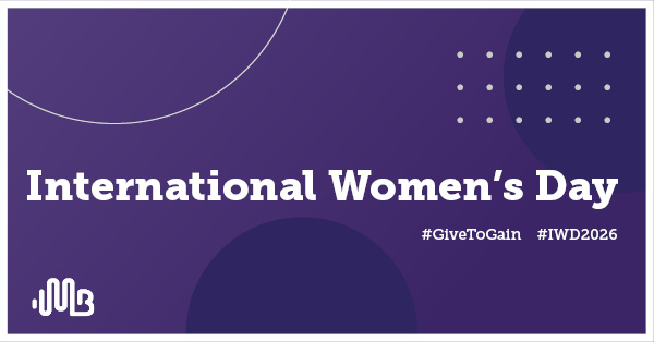 Blog | International Women's Day heading over a purple background