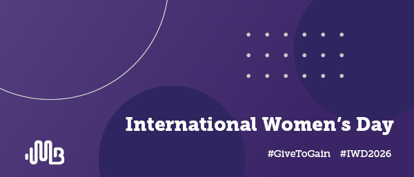 Blog | International Women's Day heading over a purple background